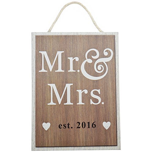 Mr and Mrs est 2016 Wedding Sign for BEST WEDDING ANNIVERSARY GIFT IDEAS!!! (2016)