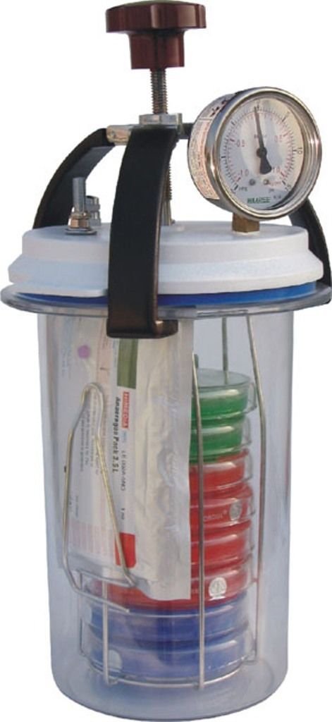 Anaerobic Jar with Gas Pack, Transparent Anaerobic Culture Jar, Modern Style, Solid Pattern, White, Adult, Laboratory Professionals, Above the Knee