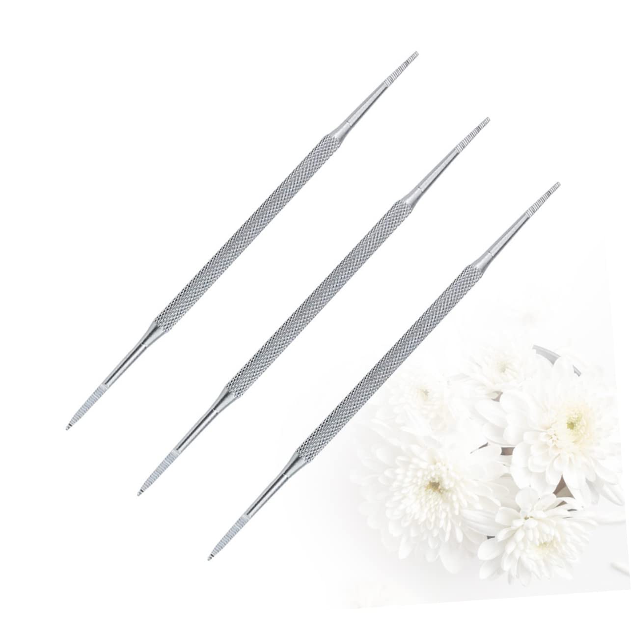 FOYTOKI 3pcs Stainless Steel Cuticle Pusher Tool Ingrown Toenail Corrector Cuticle Remover Spoon Peeler Scraper for Home Salon Use