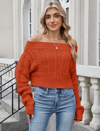 Image of ZAFUL Women V Neck Button Knit Crop Sweaters Batwing Sleeve V Back Ribbed Hem Pullover Sweater
