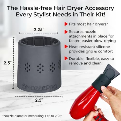 Universal Hair Dryer Attachment Nozzle Replacement - Fits Most Blow Dryer Nozzles (Bundle, 2 Items)