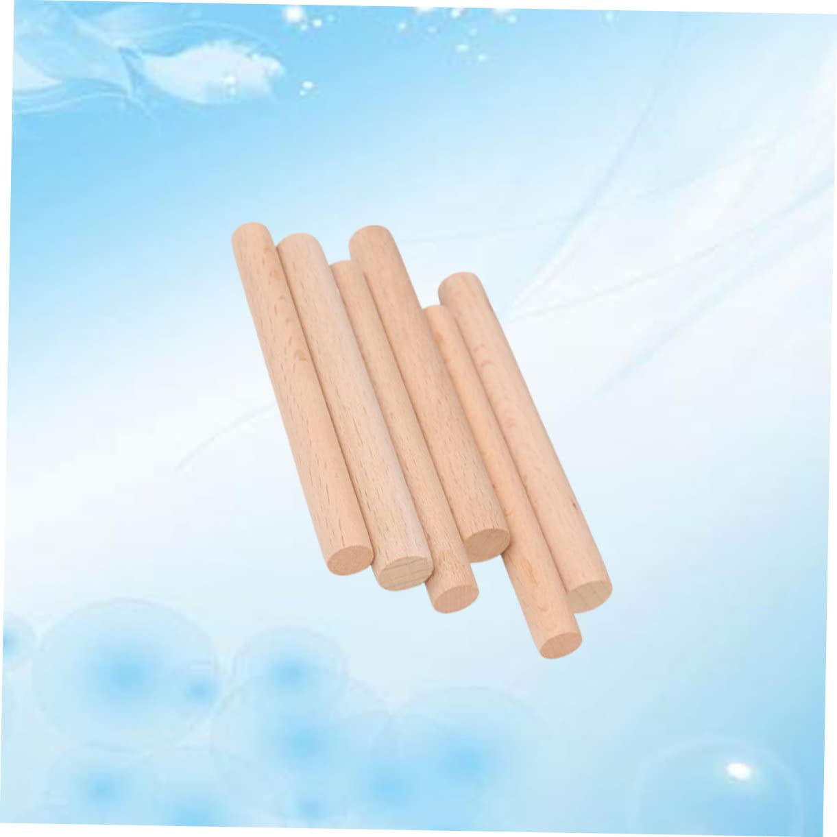 Sólidas Carpintería y Bricolaje de Haya de Madera Maciza Redondas 10 Varillas Reutilizables para Manualidades y Modelismo