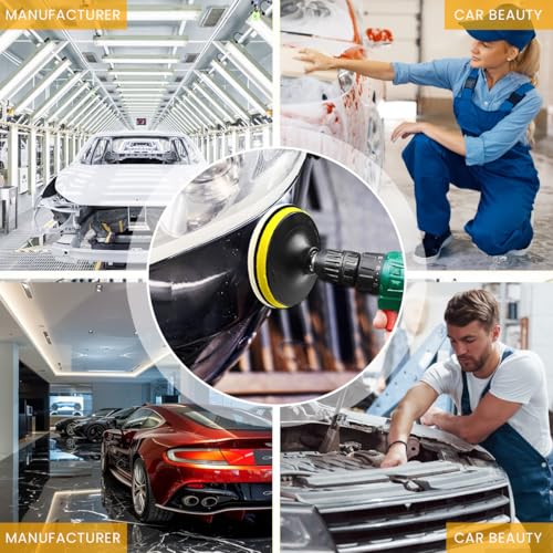 Image of STHIRA 3Pcs Polishing Buffing Pads with Backing Plate Universal 7 Inches Dia Polishing Wool Pad Attachments for Power Drill Reuseable Synthetic Wool Pads for Polishing, Waxing