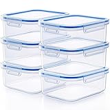 KONZEPT Vorratsdosen mit Deckel Luftdicht 2 L Set 6 Stk. Meal Prep Boxen BPA-frei, Küchen Organizer Transparent, Stapelbar