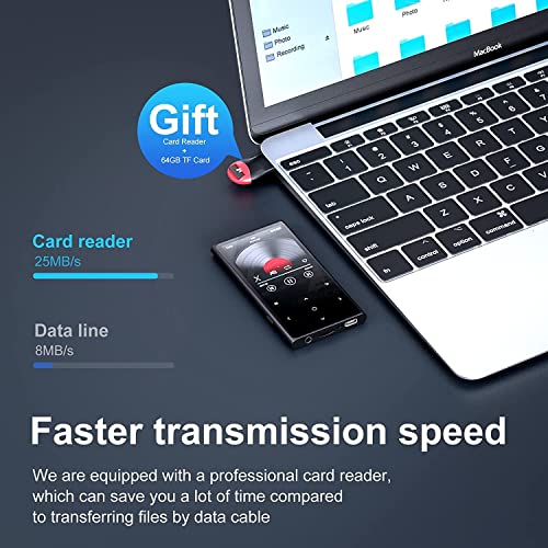 MECHEN 64GB Lettore MP3, 2,8 pollici Display