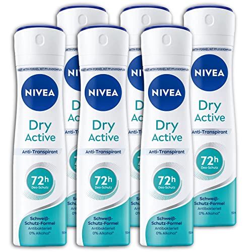 Nivea Dry Active - Desodorante (6 unidades, 72 h, 6 x 150 ml)