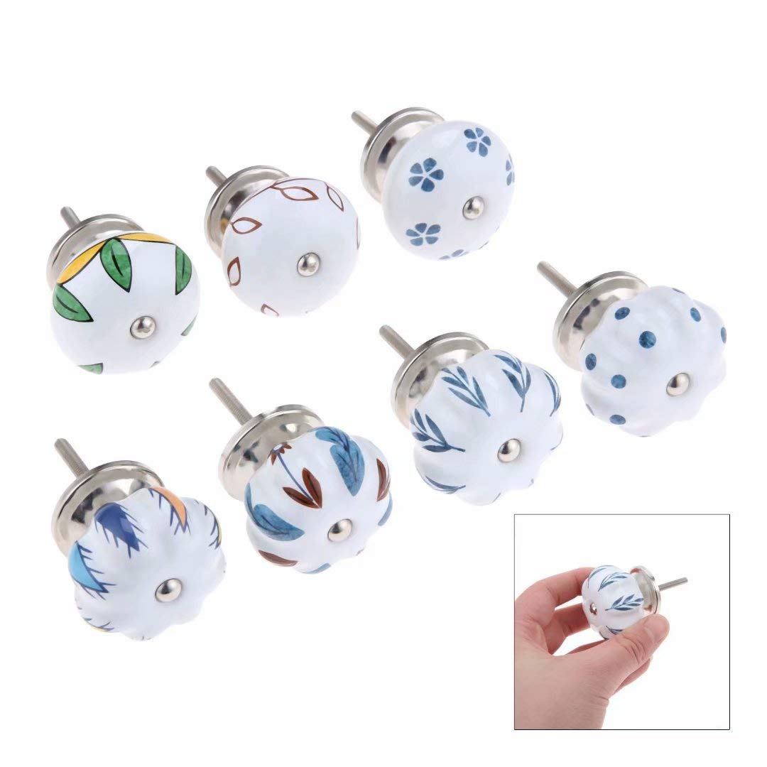 Pomelli in ceramica, tiranti per mobili, 6 pz Manopole for Porte In Ceramica Cucina Armadio e Cassetto Manopole Cabinet Tira Maniglia Dresser Manopola Mobili Decorazione Della Casa Maniglia (Size : S