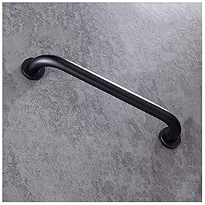 BKBXRSYR Grab Bars Bathroom Support Handle Black Toilet Armrest Handicapped Handle for Disabled Bathroom Bathroom Anti-Slip Safety Handrail-35cm(45cm)