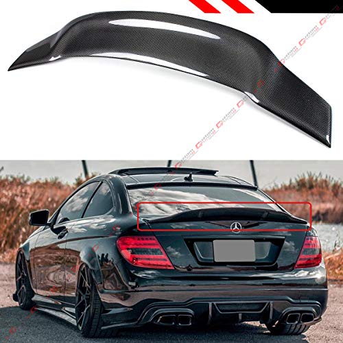 Cuztom Tuning Fits for 2008-2014 Mercedes Benz W204 C250 C300 C63 AMG C-Class 4 Door Sedan Carbon Fiber Duckbill Highkick Trunk Spoiler Wing
