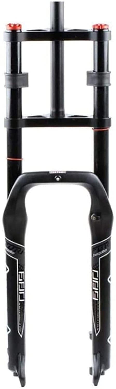 WIQUYBML Cycling Fork Suspension Snowmobile ATV Fat Tire Air Pressure Shock Absorber Double Shoulder Front 26 4.0 Width 135mm 26in