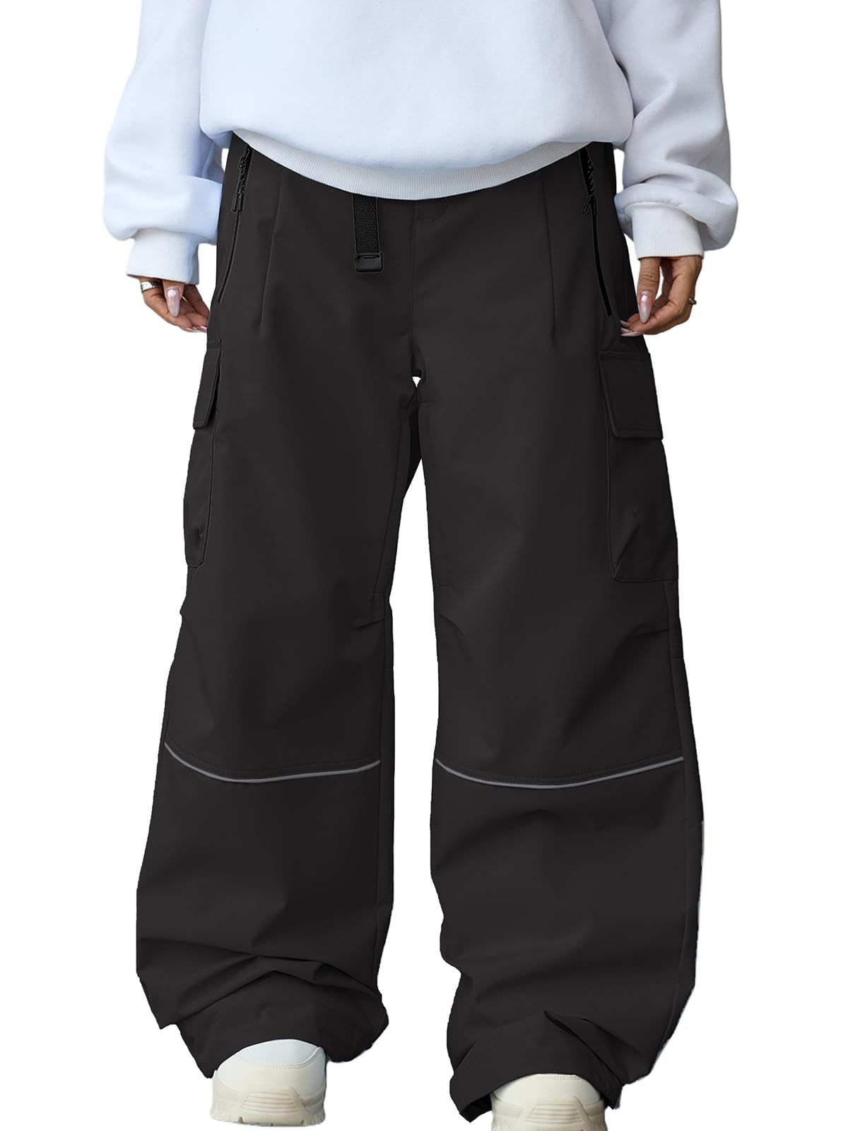 HOTIAN Skihose Damen Schneehose Wasserdicht Winddichte Warm Baggy Oversize Snowboardhose Skilanglaufhose Ski Pant Outdoorhose