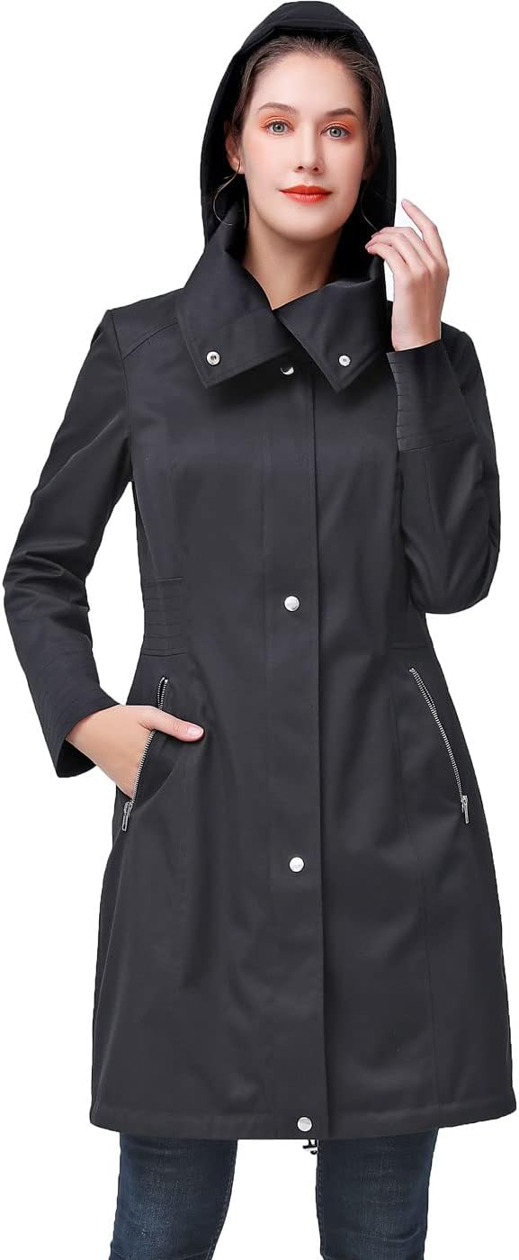 BGSD Women Anais Waterproof Hooded Rain Jacket Ourdoor Windbreaker Parka Coat - Regular & Plus Size