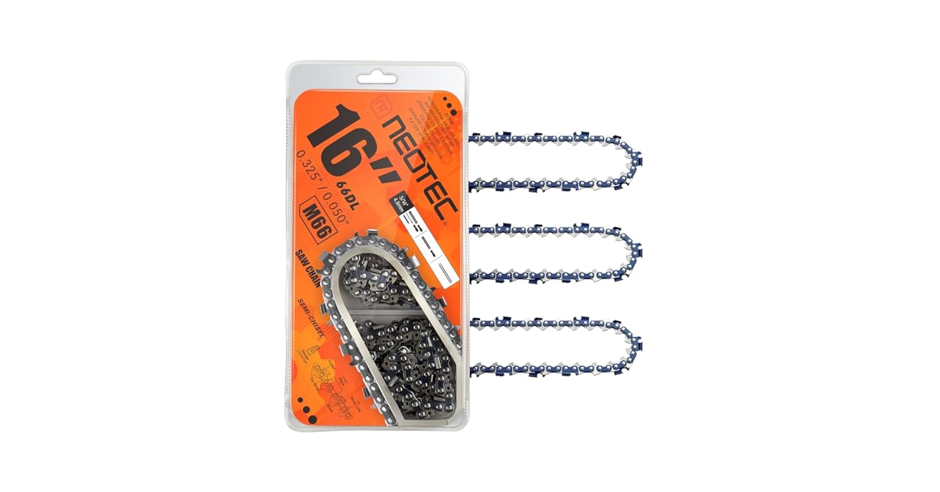 Chainsaw Sharpener 8TEN Chainsaw Chain 16 Inch .050 .325