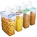 Cereal Storage Container Set,100% Airtight Best Dry Food Keepers,Great for Flour, Sugar, Rice & More - BPA Free Dispenser (4 Pack)