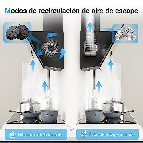 Cappa Aspirante Inclinata Classe A++ - 524 M3/h Con Touch Panel E Filtri A Carboni - Foto 14