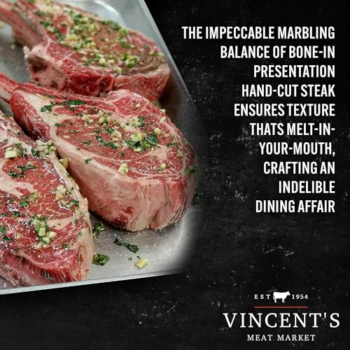 Vincent's Meat Market - Prime Tomahawk Steak Package, Juicy Ribeye Beef with Bone-In, Gourmet, Hand Cut and Trimmed, Restaurant Quality, Perfect for Grilling, Roasting, Premium Value, Rich Flavor, Butcher's Selection - 32 oz - Image 4