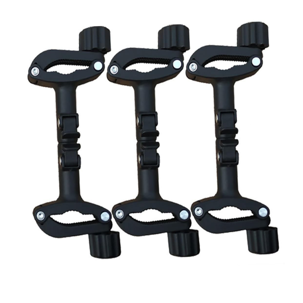 ibasenice Connecteur pour Poussette Double Boucle Réglable Adaptateur de Connexion pour Poussettes Parapluie
