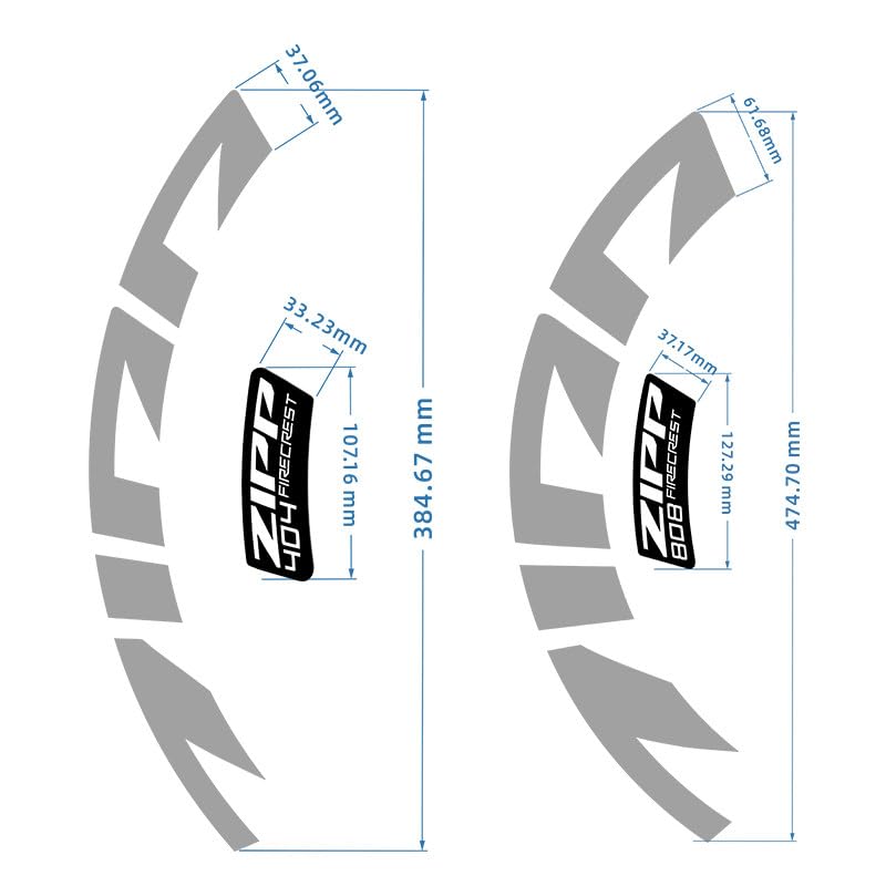 Pegatinas For Rueda De Bicicleta For Llanta Zipp Firecrest 202/303/404/808 For Carbono For Carretera Accesorios For(303 Bright White)