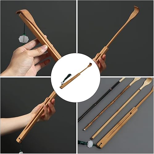 Miniatura 9 de EXCEART Rascador de espalda para mujer, herramientas de mano, rascador de espalda, rascador de espalda terapéutico, rascador plegable para dedos,