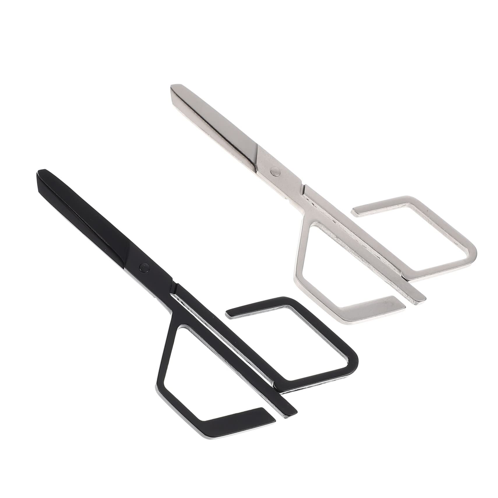 Gogogmee Superior Women's Men's Nose Hair Scissors 2-pack Stainless Steel Eyebrow and Beard Trimmer In-grown Hair Remover Compact