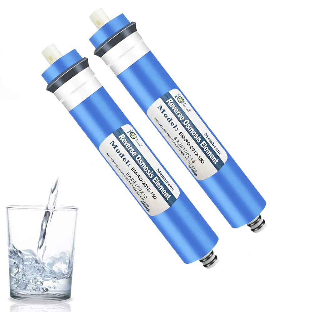 HUINING 50GPD 75GPD 100GPD 150GPD Nuova membrana filtro dell'acqua dell'elemento ad osmosi inversa 1812/2012 filtro dell'acqua di ricambio (150GPD 2PCS)