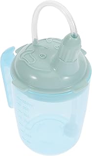 FRCOLOR Convalescent Feeding Cup Drinking Cup with Straw No Spill Drinking Aids Feeding Cup with Handle and Lid for Elderly Adults Disabled Patient Maternity