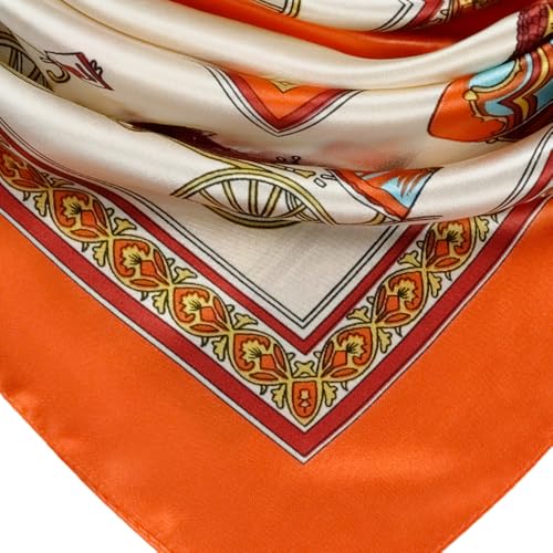 QBSM 35'' Satin Large Square Head Scarf Silk Feeling Neck Scarves Hair Sleeping Wrap Lightweight Headscarf for Women4