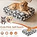 WHQLANG Washable Dog Bed Cover,Waterproof Soft Cotton Velvet Dog Bed Covers Replacement Only, Reusable Elastic Fitted Cover for Pet Mat Bed (XL)