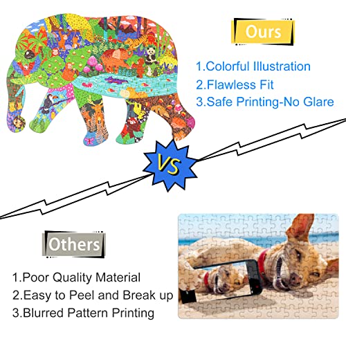 Elephant Jigsaw Puzzle for Kids, 200 Pieces Puzzles, Best Gift for Children Age 4 5 6 7 8 9 10 Years. - Image 7