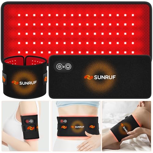 Red Light Therapy for Body, 2000mAh Rechargeable Cordless Portable Light Therapy Pad, 660&850nm Infrared Light Therapy for Back Waist Shoulder Knee Joint, Home Outdoor, Gifts for Women Men(13.6'x5.9')