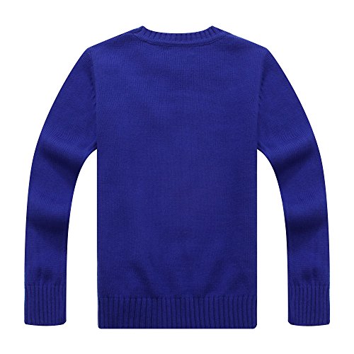 Richie House Girls' Pull Sweater with Heart Artwork Intarsia in Front RH11712