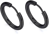 Brinco de argola Aço Inox 10mm 12mm 14mm 16mm 18mm 20mm Masculino Feminino Articulada 1 par
