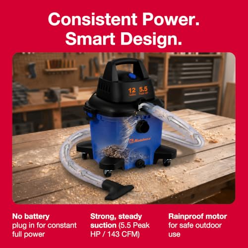 Image of Koblenz WD-12 L4 Wet Dry Vacuum Cleaner, 12 Gallon 5.5 PHP