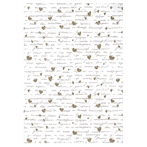 ARKRAFT Geschenkpapier 3 Blatt Format 90 x 65 cm FSC Produkt Verpackung ohne Plastik für valentinstag hochzeit (18-8995)
