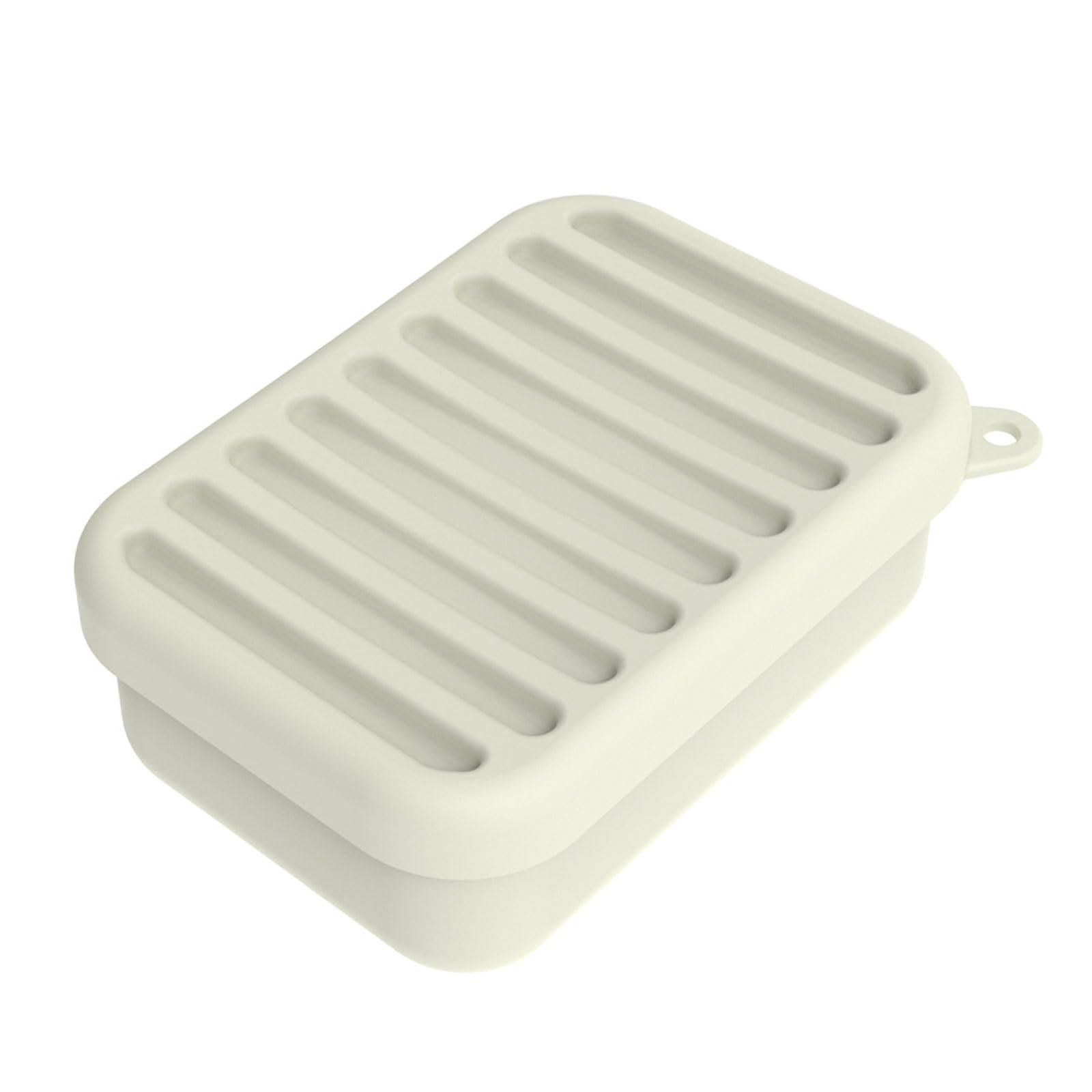 carotoe Silicone Soap Container Box with AntiSlip Base and Covers for Keepings Soap Clean and Dry Covered Tray