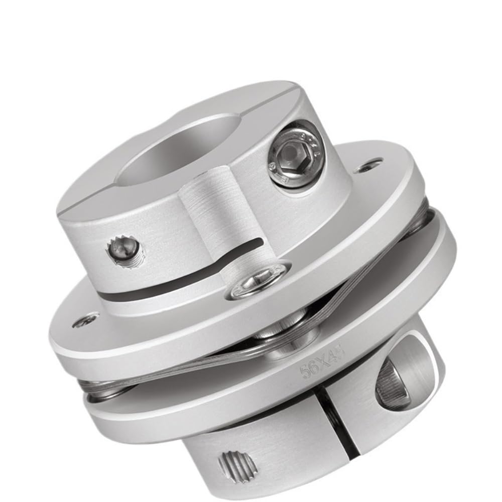 1pc 56x45mm Couplage Aluminium Section Unique Coupleur Flexible Diaphragme Étapes Pince Série for Fonctionnement à Grande Vitesse Rincé Élastique(19mm to 19mm)