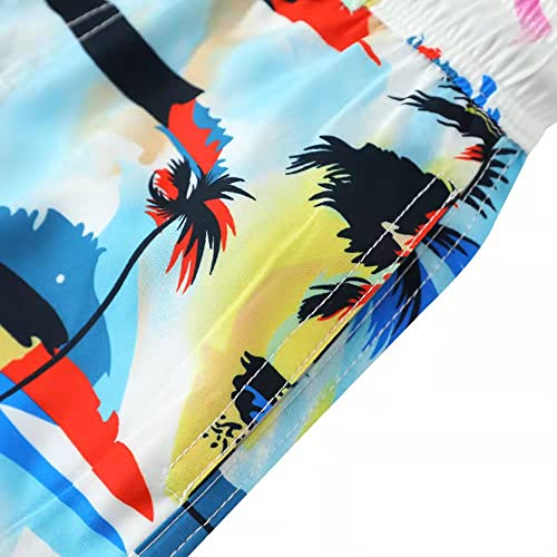 Uwback Boys Swim Trunks Quick Dry Stretch Kids Swimwear Toddler Beach Board Shorts Coconut Tree Size 10-12 #TOP3