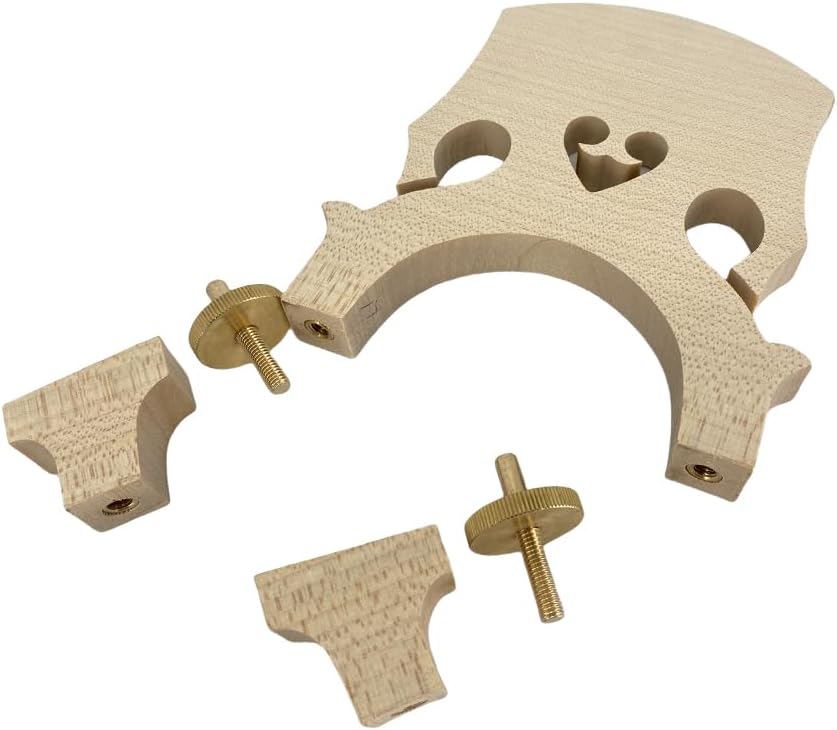 Yinfente 3/4 Upright Bass Bridge Maple Adjustable Bass Bridges Double Bass Parts Durable