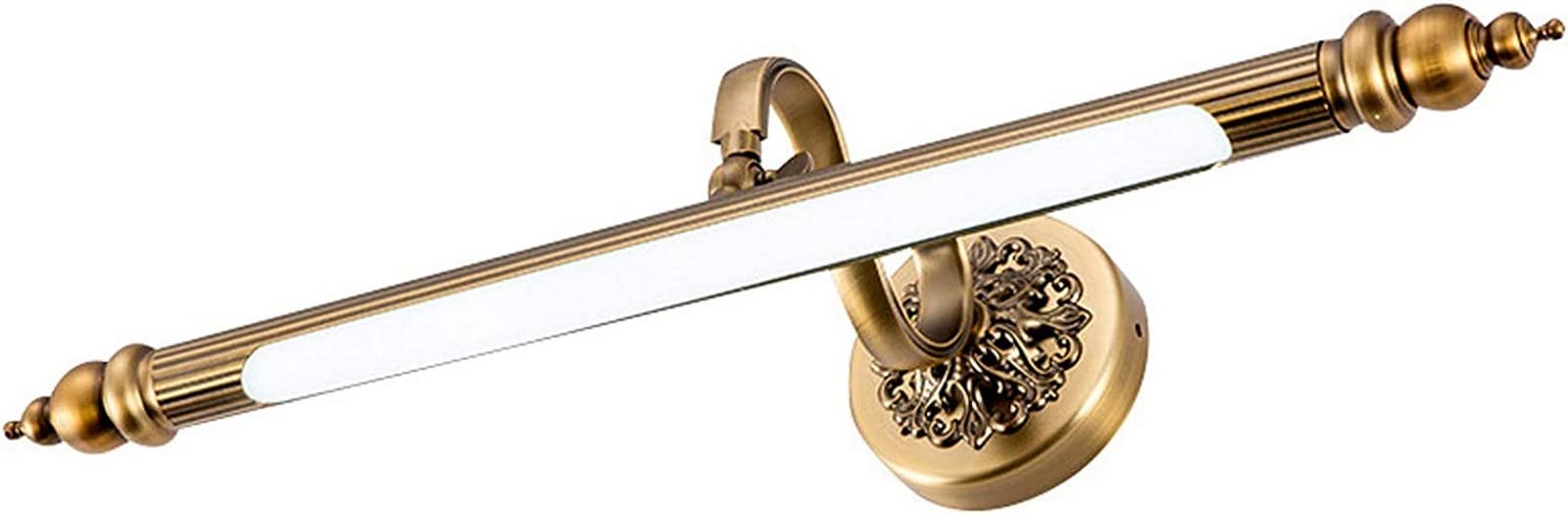 JCAKES LED Bagno Vintage Retro Impermeabile Illuminazione Specchio Lampada da parete regolabile Luci di trucco for toletta Lampada da comodino (Color : White Light 6000k, Size : 61CM 10W)