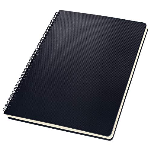 Bloc-notes à spirales SIGEL Conceptum A4 rigide noir petits carreaux haut de gamme