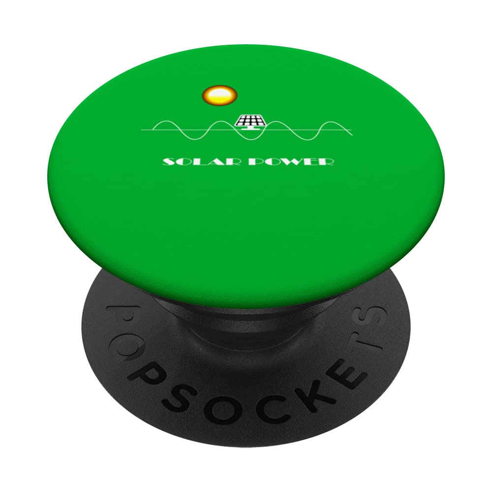 Solar power photovoltaic power generator, climate change PopSockets Swappable PopGrip