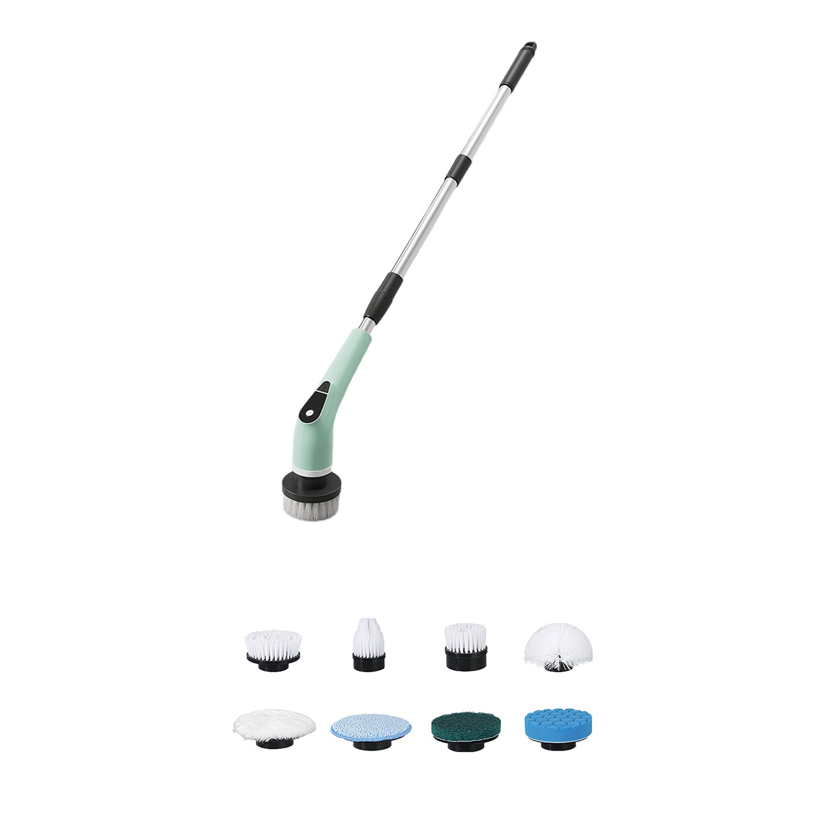 Brosse à récurer rechargeable 8 têtes avec écran pour salle de bain