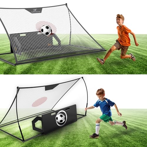 SwiftSurge Soccer Rebounder Net - Collapsible Rebounder Soccer Trainer Net with Rebound Board, Steel Iron Tubes - Soccer Ball Net Kicker for Passing, Volley & Solo Training - 6 Feet x 4 Feet by SwiftSurge - Image 8