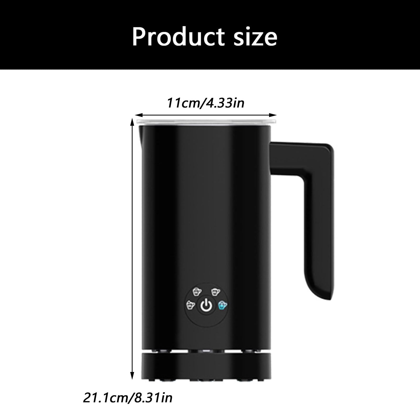 Montalatte elettrico da 500 W con frusta in acciaio inox per latte