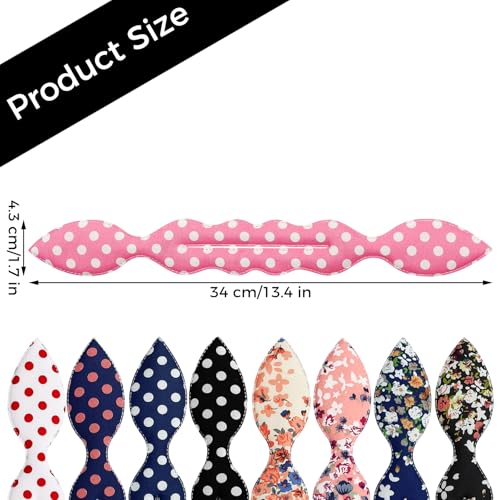 9Pcs Hair Bun Maker French Twist Rabbit Ear Bun Twister Flower Polka Dot Flexible Quick Deft Hair Bun Makers Donut Buns Updo Hair Styling Accessories for Women Girls