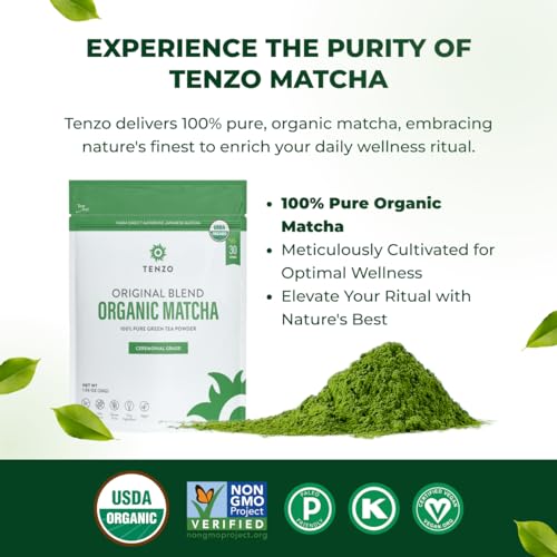 image for Tenzo Tea Matcha Green Powder, 1.06 Ounce, Organic, Original Blend, Ce