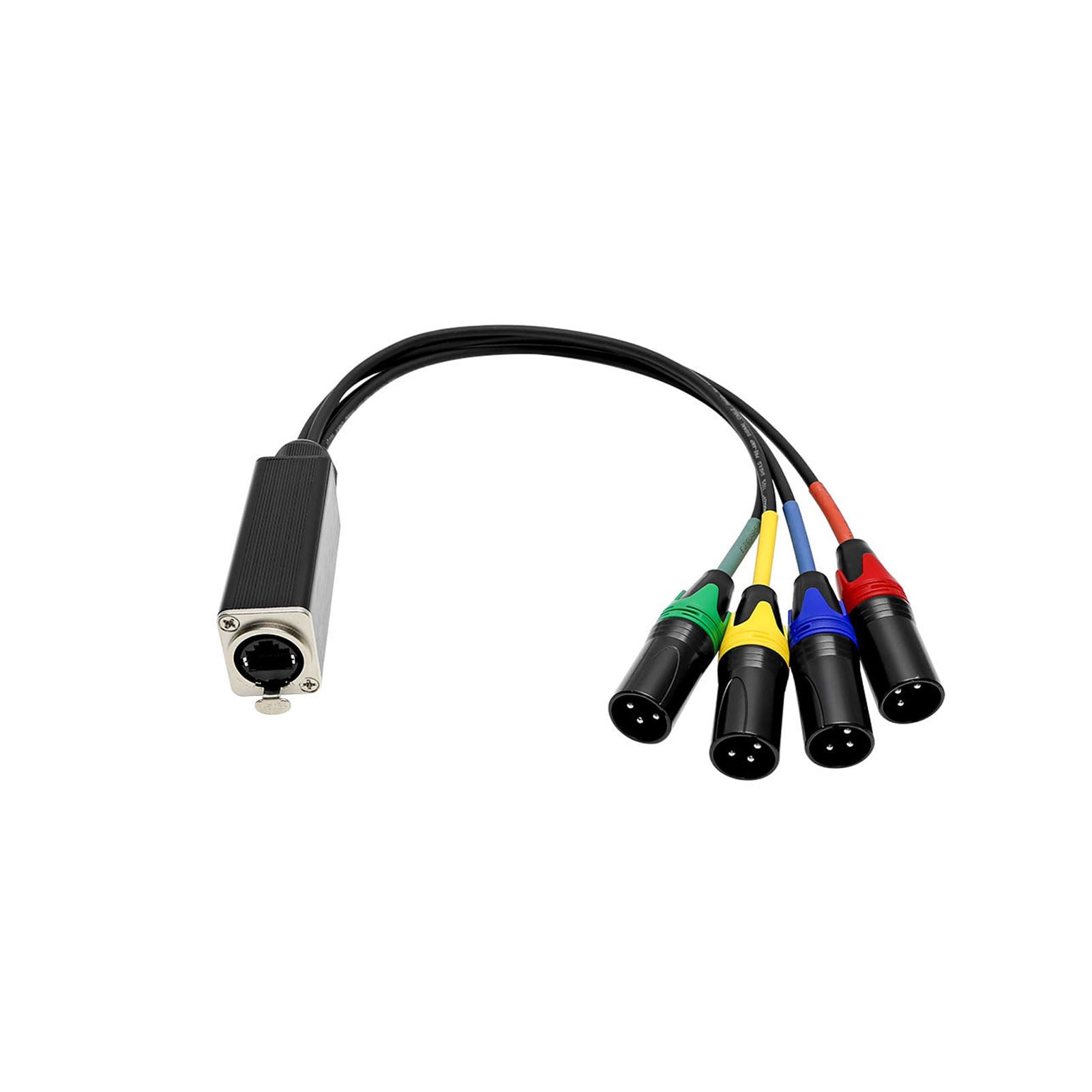 Cavo Estensore Audio Professionale da XLR a RJ45 a 4 per la Trasmissione del Suono a Lunga Distanza per la Registrazione Sul Palco e in Studio (XLR maschio)