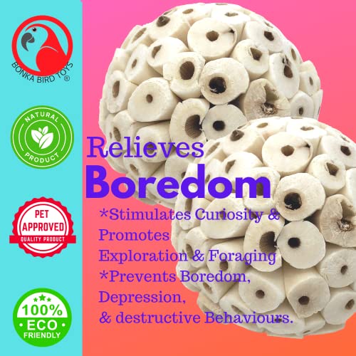 Image of Bonka Bird Toys, Sola Atta Ball Bird Toys (Pack of 2)
