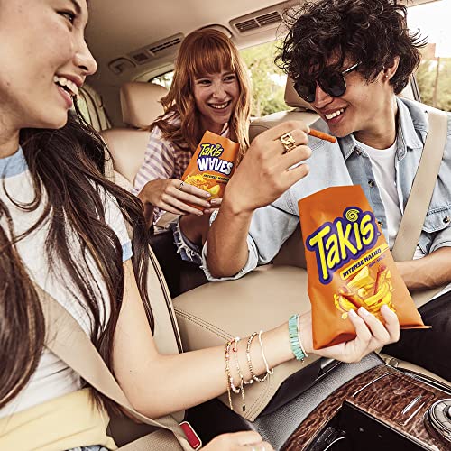 Takis Rolls Intense Nacho, Nacho Cheese Flavored Rolled Cheesy Tortilla Chips, Multipack 40 Bags, 1 Ounce Each #TOP5