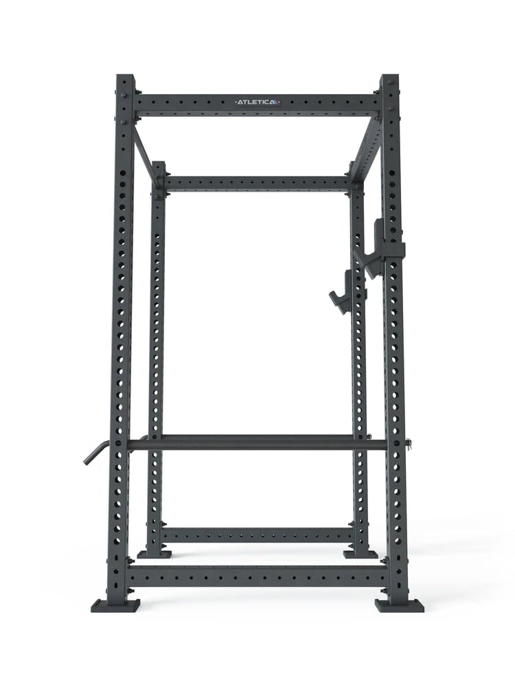 Atletica R8-Base2 Power Rack, 123 cm x 123 cm | Studioqualität, 3mm Stahl auf 75 mm Vierkantrohr, Basismodell